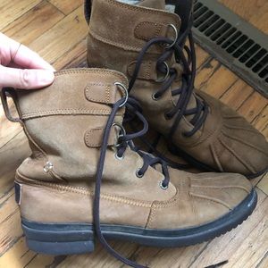 Fleece lined ugg combat boots